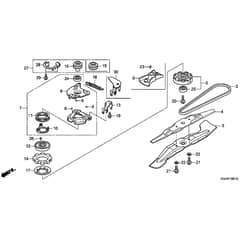 Honda HRG536C8-VYEH -  Driven Pulley Diagram