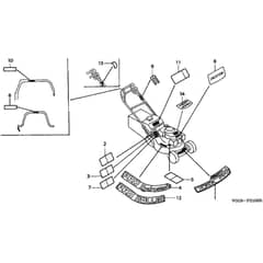 Honda HRH536 - QXE - MZBU 8000001-8099999 Label (2) Diagram