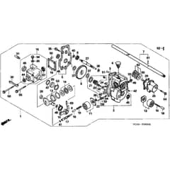 Honda HRH536K1 - HXE - MZBU 8100001-8199999 Transmission Diagram