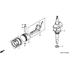 Honda HRH536K1 - QXE - MZBU 8100001-8199999 Crankshaft/Piston Diagram