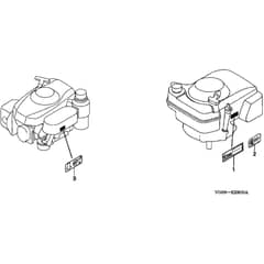 Honda HRH536K3 - HXE - MZBU 8200001-8299999 Label Diagram