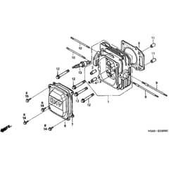 Honda HRH536K4 - HXEH - MZBU 8300001- Cylinder Head Diagram