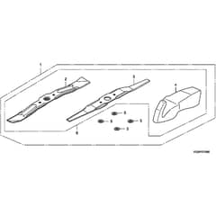 Honda HRH536K4 - HXEH - MZBU 8300001- Mulching Kit Diagram