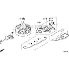 Honda HRN536C1 - VYEA -  Flywheel, Ignition Coil Diagram