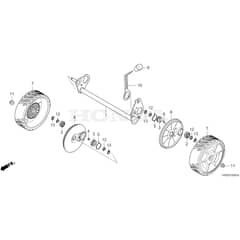 Honda HRN536C1 - VYEA -  Rear Wheels Diagram