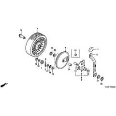Honda HRS536C1-SDEA -  Rear Wheel Diagram