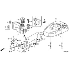 Honda HRS536C4-SKEA -  Fan Cover, Fuel Tank Diagram