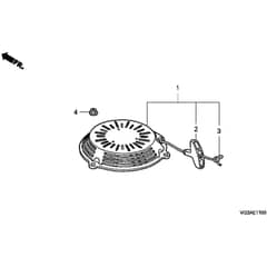 Honda HRS536C5-VKEA (1000001 - 6599999) -  Recoil Starter Diagram