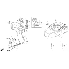 Honda HRS536C5-VKEA (6600001 - 9999999) -  Fan Cover, Fuel Tank Diagram