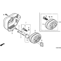 Honda HRS536C5-VKEA (6600001 - 9999999) -  Muffler Diagram