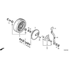Honda HRS536C5-VKEA (6600001 - 9999999) -  Rear Wheel Diagram