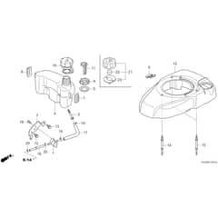 Honda HRS536C5 - VKEH -  Fan Cover, Fuel Tank Diagram