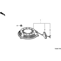 Honda HRS536C5 - VKEH -  Recoil Starter Diagram