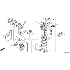 Honda HRS536C-PDE -  Carburettor Diagram