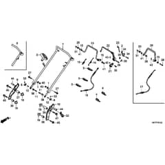 Honda HRX476C1 - PKEE - MASF 1130001- Handle Pipe Diagram
