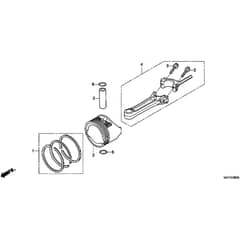 Honda HRX476C1 - VKEE - MASF 1130001- Piston Diagram
