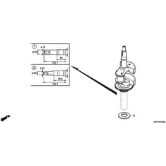 Honda HRX476C1 - VYEE - MASF 1130001- Crankshaft Diagram
