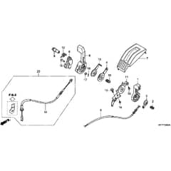Honda HRX476C2 - HYEH -  Throttle Lever Diagram