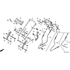 Honda HRX476C2 - QYEH -  Handle Pipe Diagram