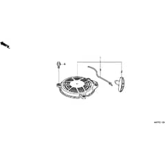 Honda HRX476C2 - VYEH -  Recoil Starter Diagram