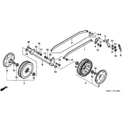 Honda HRX476C - PXE - MASF 1000001- Front Wheel Diagram
