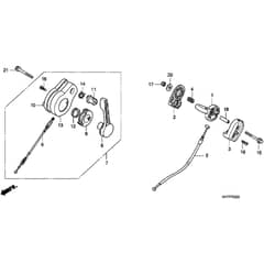 Honda HRX537C1 - VYEA - MAGA 1300001-1399999 Throttle Lever Diagram