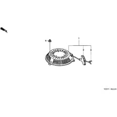 Honda HRX537C2 - HYEA - MAGA 1700001- Recoil Starter Diagram