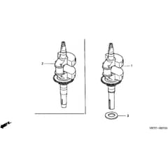 Honda HRX537C2 - HZEA - MAGA 1700001- Crankshaft Diagram