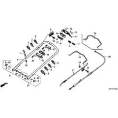 Honda HRX537C2 - VKEA - MAGA 1700001- Handle Pipe Diagram