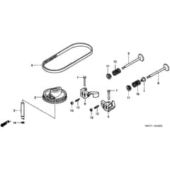 Honda HRX537C - TDE - MAGA 1000001-1299999 Camshaft Pulley Diagram