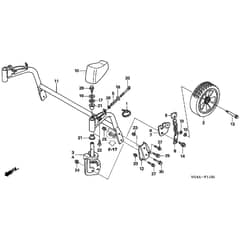 Honda HRZ536C2-TDEA -  Front Wheel Diagram