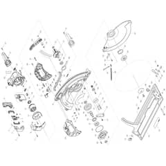Makita HS013G - 415mm Cordless Circular Saw - Power Tool Diagram