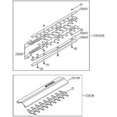 Genuine Stihl HS75 / J - Cutter Bar  1 45 512 843 (42.1999)