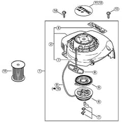 Genuine Stihl HS87 R / C - Rewind Starter