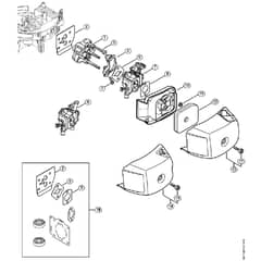 Genuine Stihl HS87 T / D - Spacer Flange, Air Filter