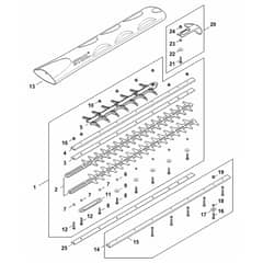 Stihl HSA140.0 R - Cutter Bar 600 Mm - Parts Diagram