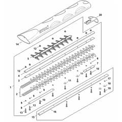 Stihl HSA140.0 T - Cutter Bar 600 Mm - Parts Diagram