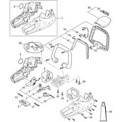 Stihl HSA50 - Motor Housing, Electronic Module - Parts Diagram