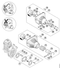 Genuine Stihl HT101 / E - Clutch, Fan housing