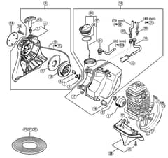 Genuine Stihl HT103 / B - Rewind starter, Fuel tank