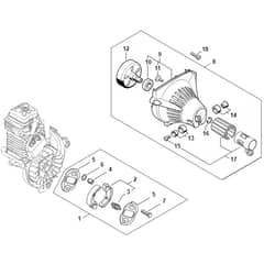 Stihl HT105 - Clutch, Fan Housing - Parts Diagram
