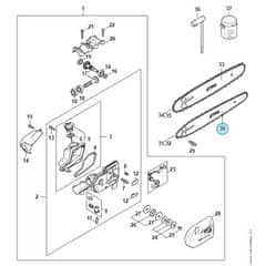 Stihl HT105 - Gear Head - Parts Diagram