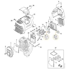 Stihl HT105 - Muffler, Air Filter - Parts Diagram