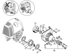 Genuine Stihl HT131 / N - Clutch, Fan housing  5 08 571 577