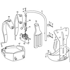 Stihl HT134 - Back Mounted Support System Rts - Parts Diagram