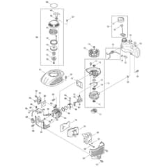 Makita HT2375D - Petrol Hedge Trimmer - Power Tool 02 Diagram
