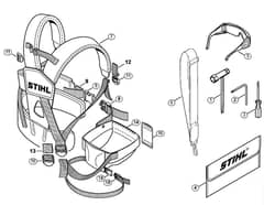 Genuine Stihl HT75 / AJ - Tools, Full harness