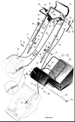 Hayter Hunter 41 Push - 300T (300T009957 - 300T099999) - Upper Mainframe Diagram