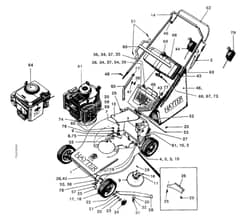 Hayter Hunter 46 4 Stroke AD - 326 (326001313 - 326099999) - 2 Stroke (Autodrive) Mainframe Assembly