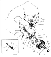 Hayter Hunter 46 AD 2 Stroke - 327 (327001354 - 327099999) - 2 Stroke (Autodrive) Rear Axle Assembly